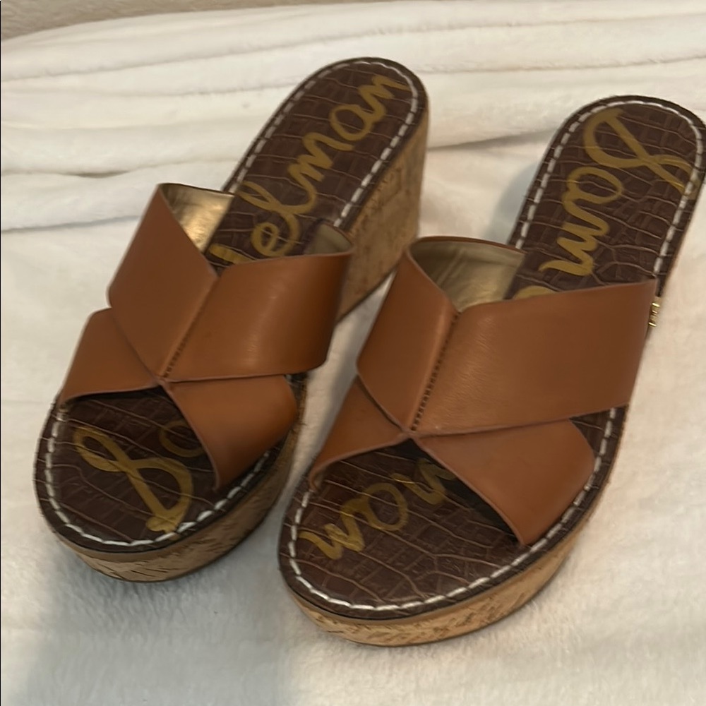 Sam Edelman Tan Platform Sandals